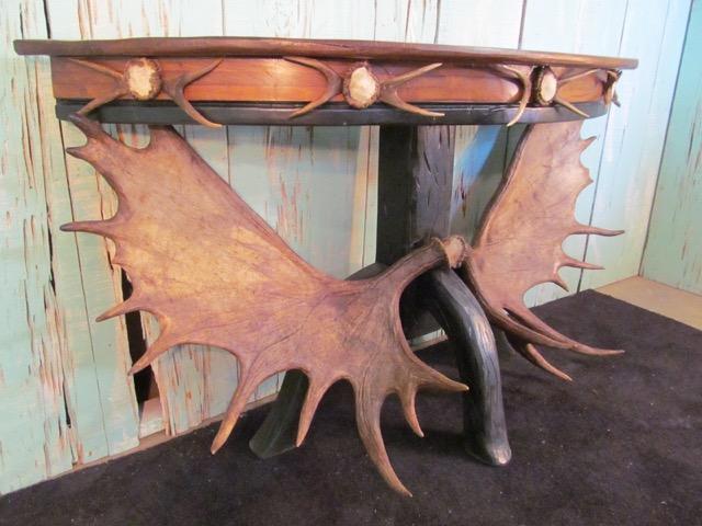 Antlerworx Half Moon Moose Console Table (ST-5)