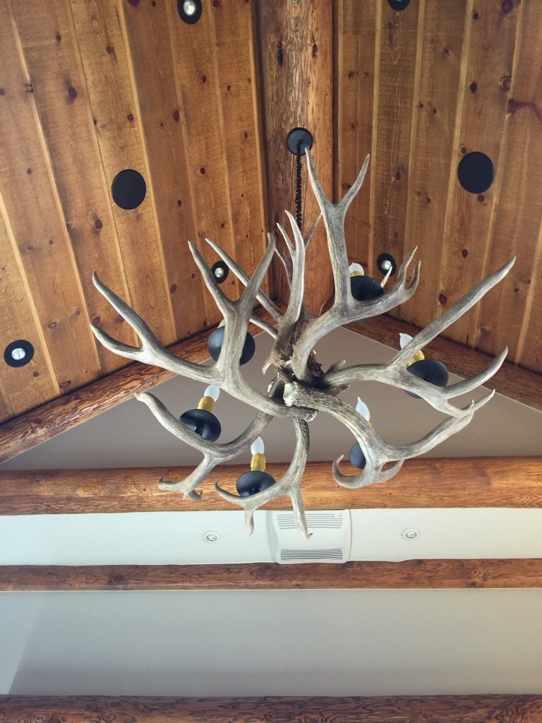 Antlerworx 6-Light Mule Deer Antler Chandelier (AWC-38)