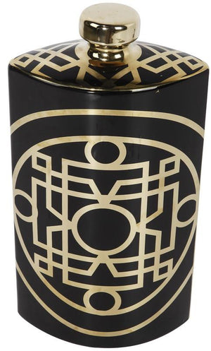 A&B Home Ceramic Black/Gold Vase - Set Of 2