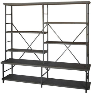 A&B Home 90.5" Metal & Mirror Shelf