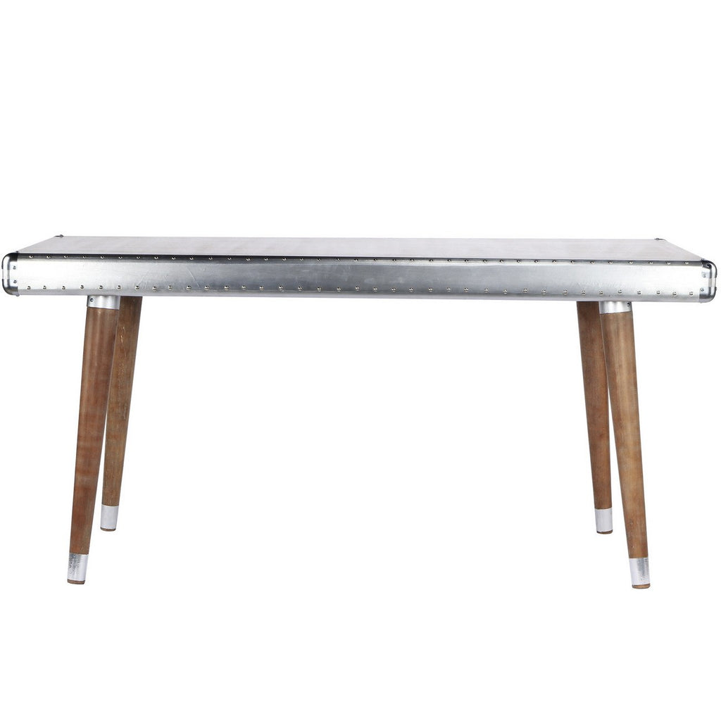 A&B Home Aluminum Top Dining Table