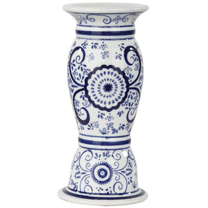 A&B Home Three Kingdoms Blue/White Candle Holder - Set Of 2