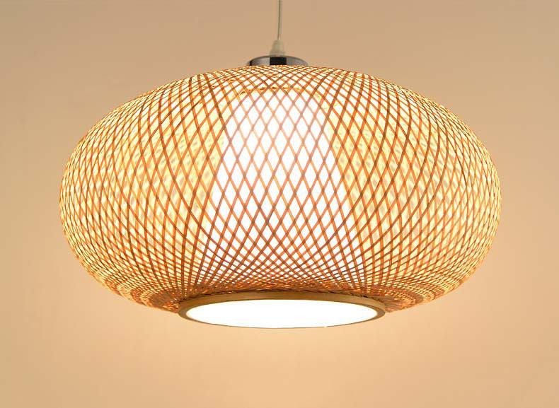 Bamboo Wicker Rattan Pendant Light Fixture Hanging Ceiling Lamp