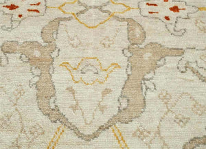 Streco Creamy White/Red Orange Traditional Rug