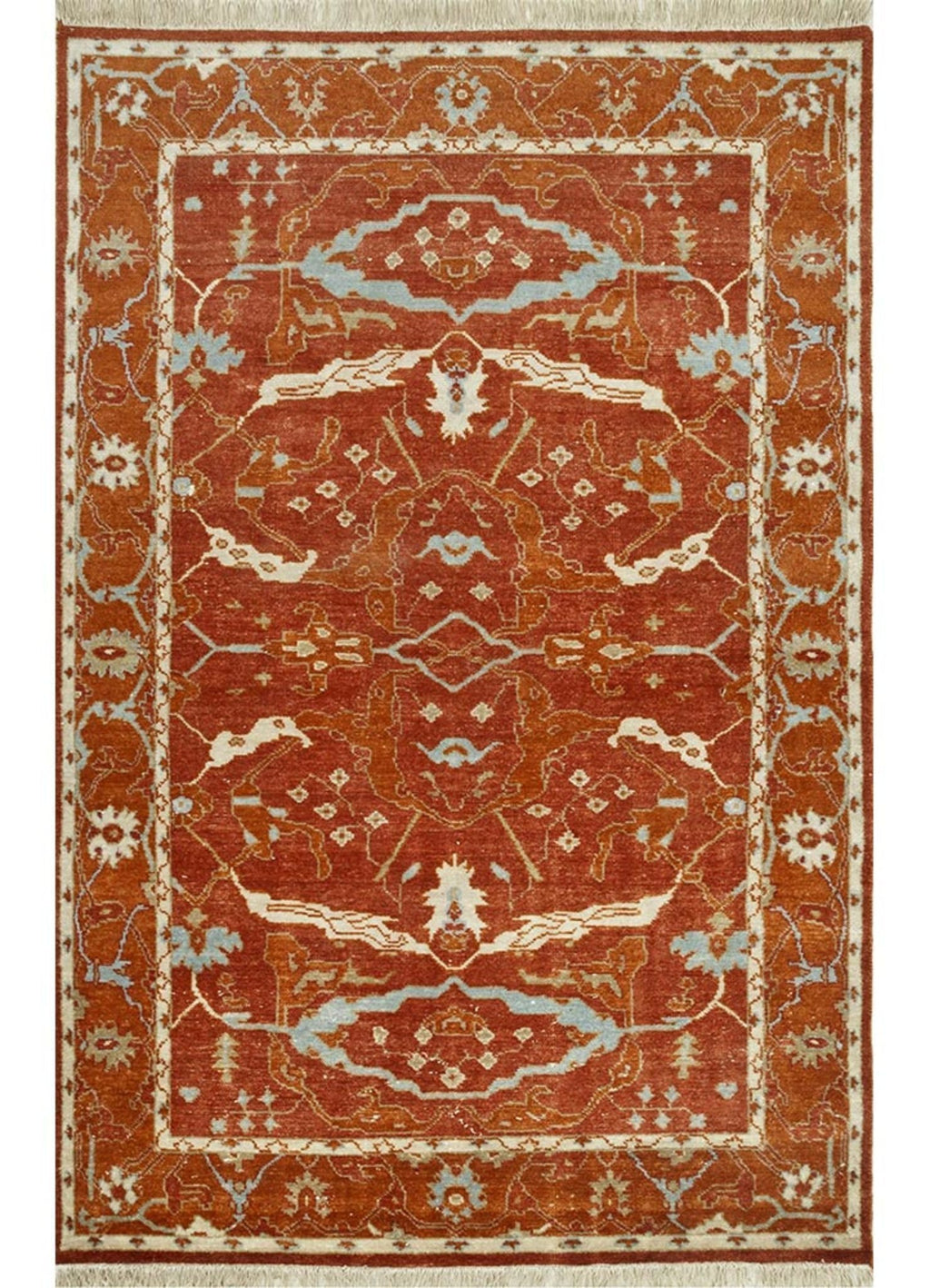 Streco Russet/Red Orange Traditional Rug