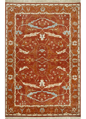 Streco Russet/Red Orange Traditional Rug