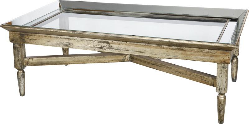 A&B Home Jordan Mirrored Coffee Table