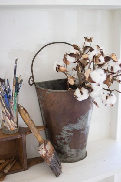 Antique Galvanized Wall Bucket