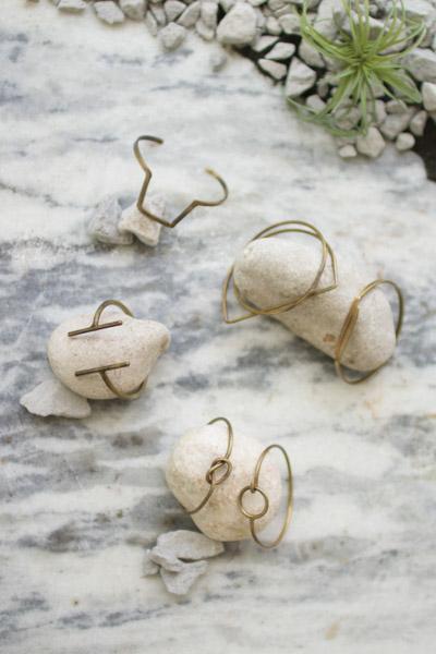 Set Of 6 Antique Brass Bracelets