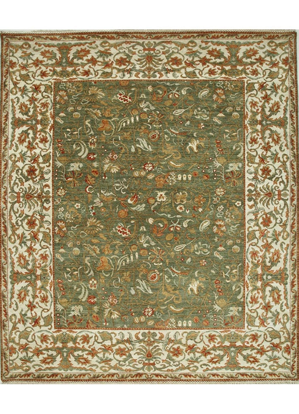 5th Avenue Forest Green/Cloud White Rug