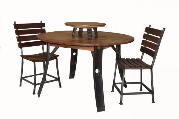 2-Day Designs Round Stave Leg Dining Table