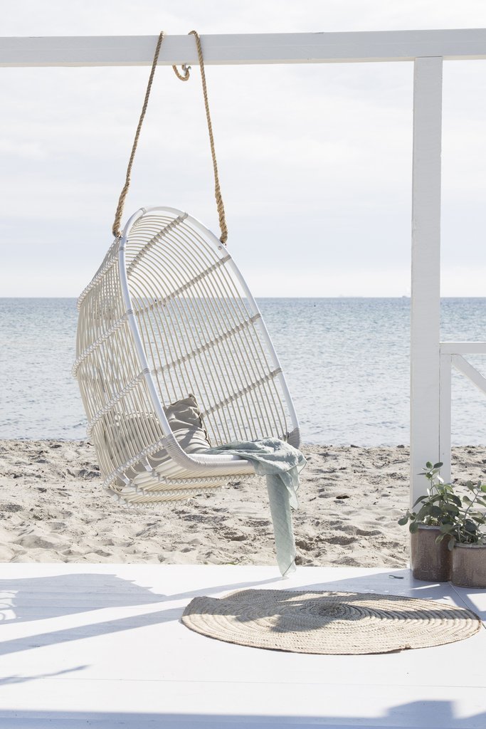 Sika Design Renoir Swing Chair - Alu-Rattan - Dove White