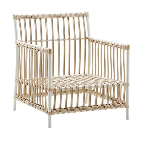 Sika Design Caroline Lounge Chair - Alu-Rattan - Dove White