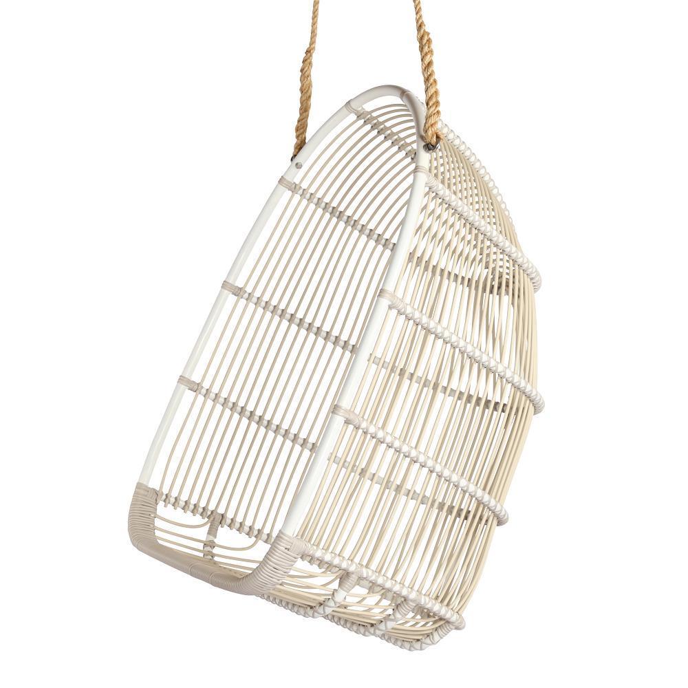 Sika Design Renoir Swing Chair - Alu-Rattan - Dove White