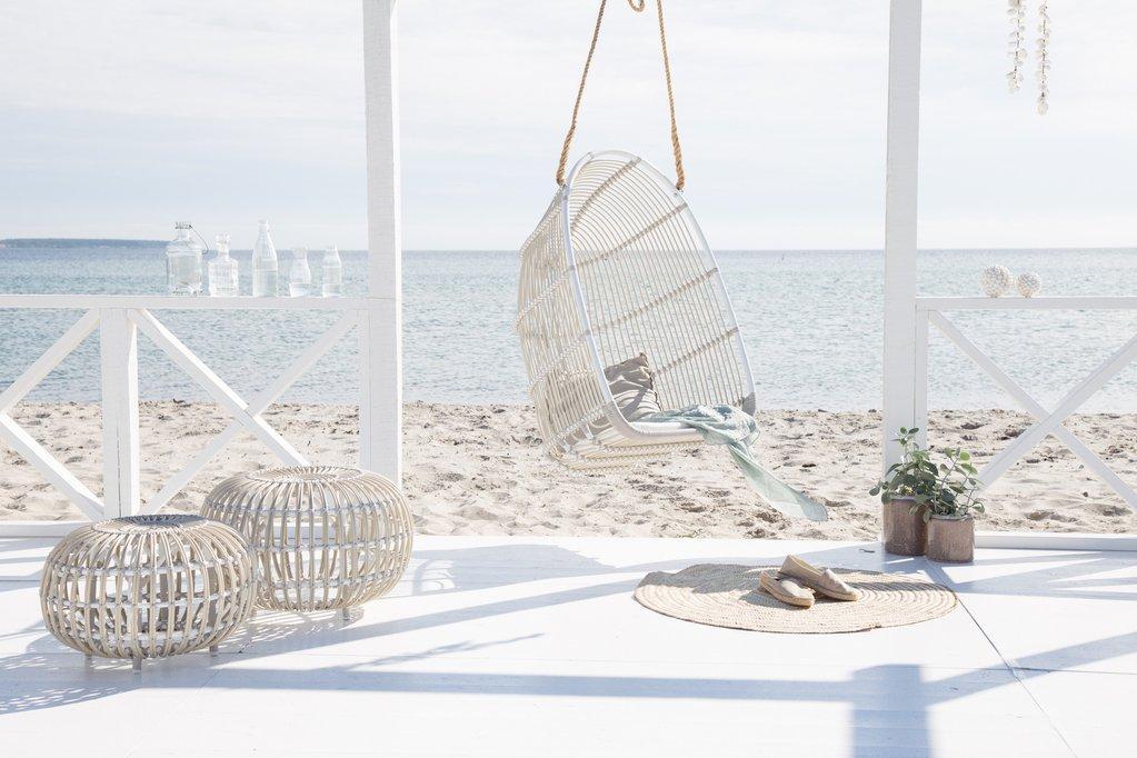Sika Design Renoir Swing Chair - Alu-Rattan - Dove White