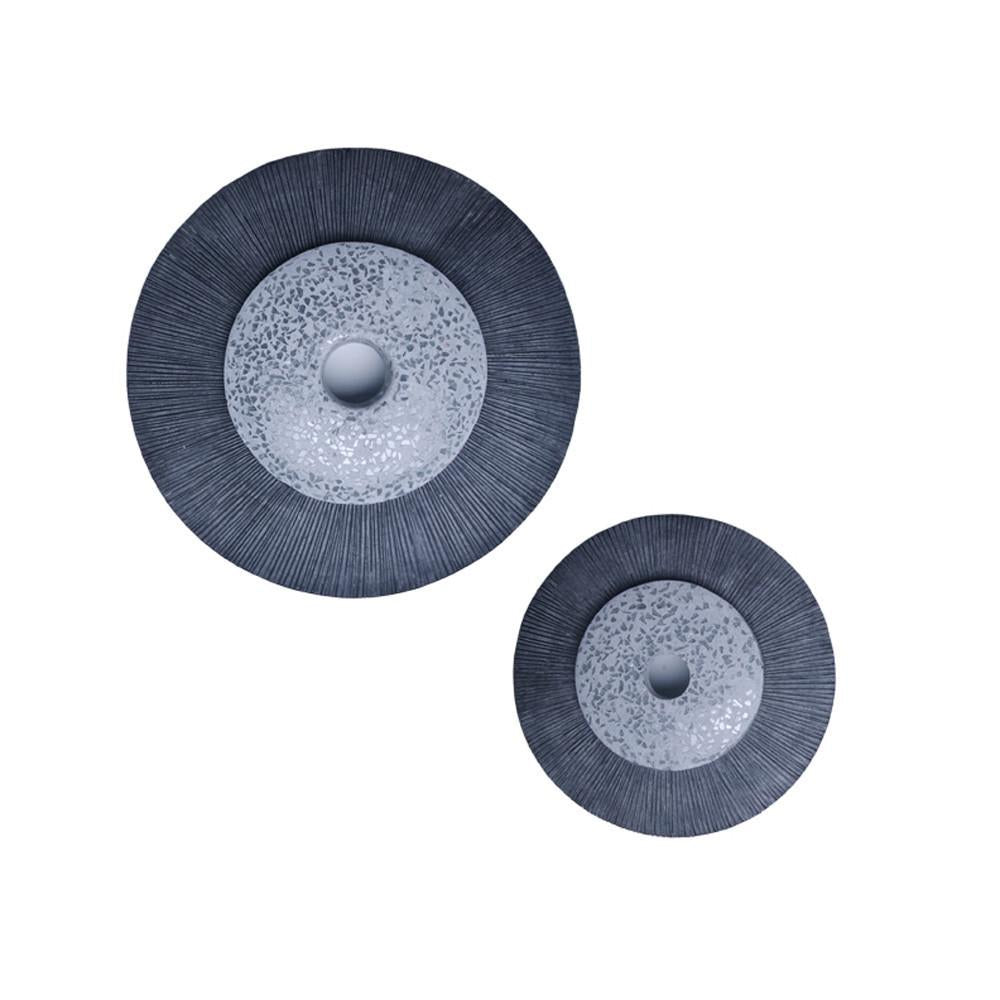 Screen Gems Sandstone Fine Polished Wall Decor Double Layer W/Glass Pieces - Middle Hole