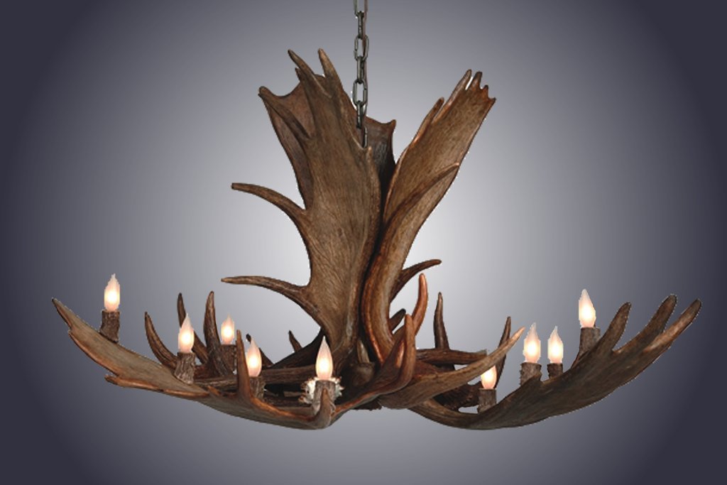 Antlerworx 15 Light XXXL Moose Antler Chandelier (SKU-97XXXL)