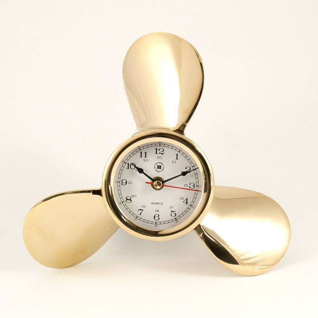 Bey-Berk Brass Propeller Clock