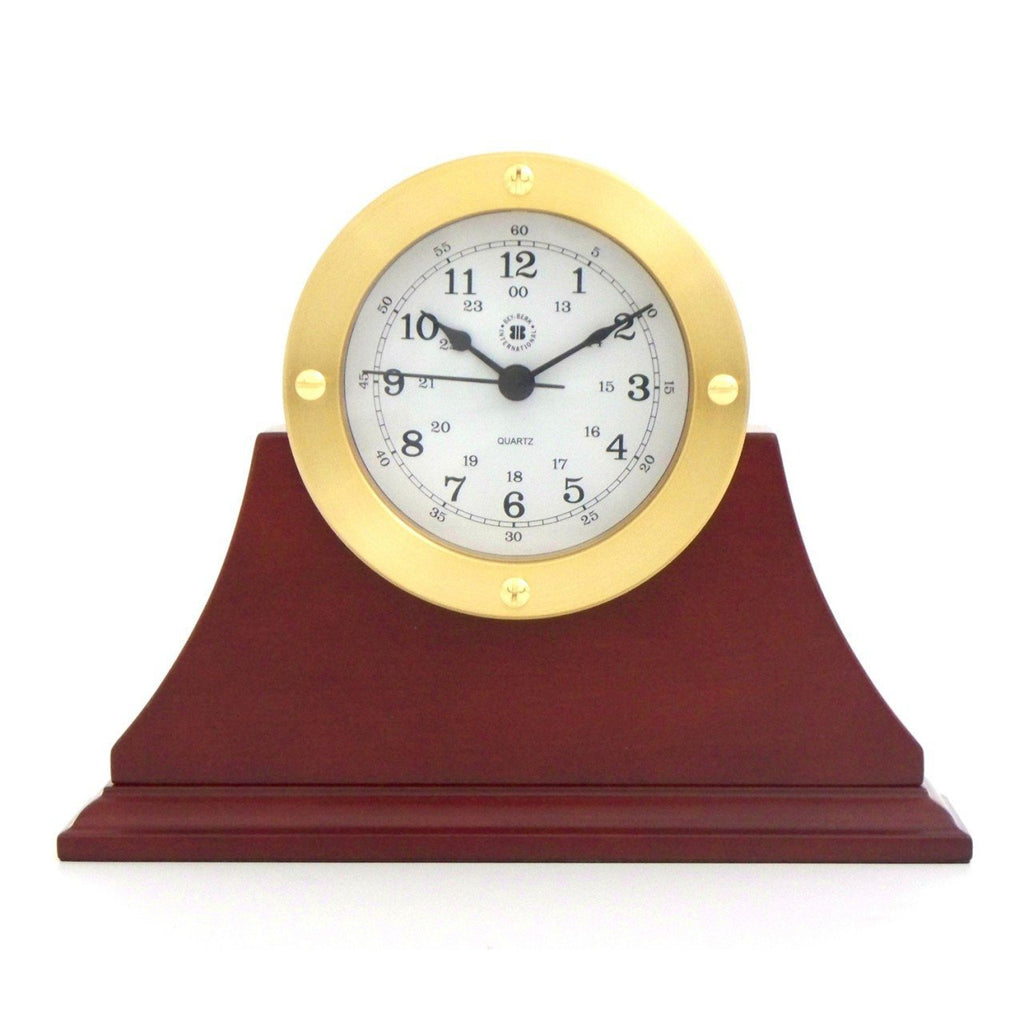 Bey-Berk Gold Tone Metal Clock