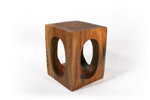 Strata Furniture Windows End Table in Walnut