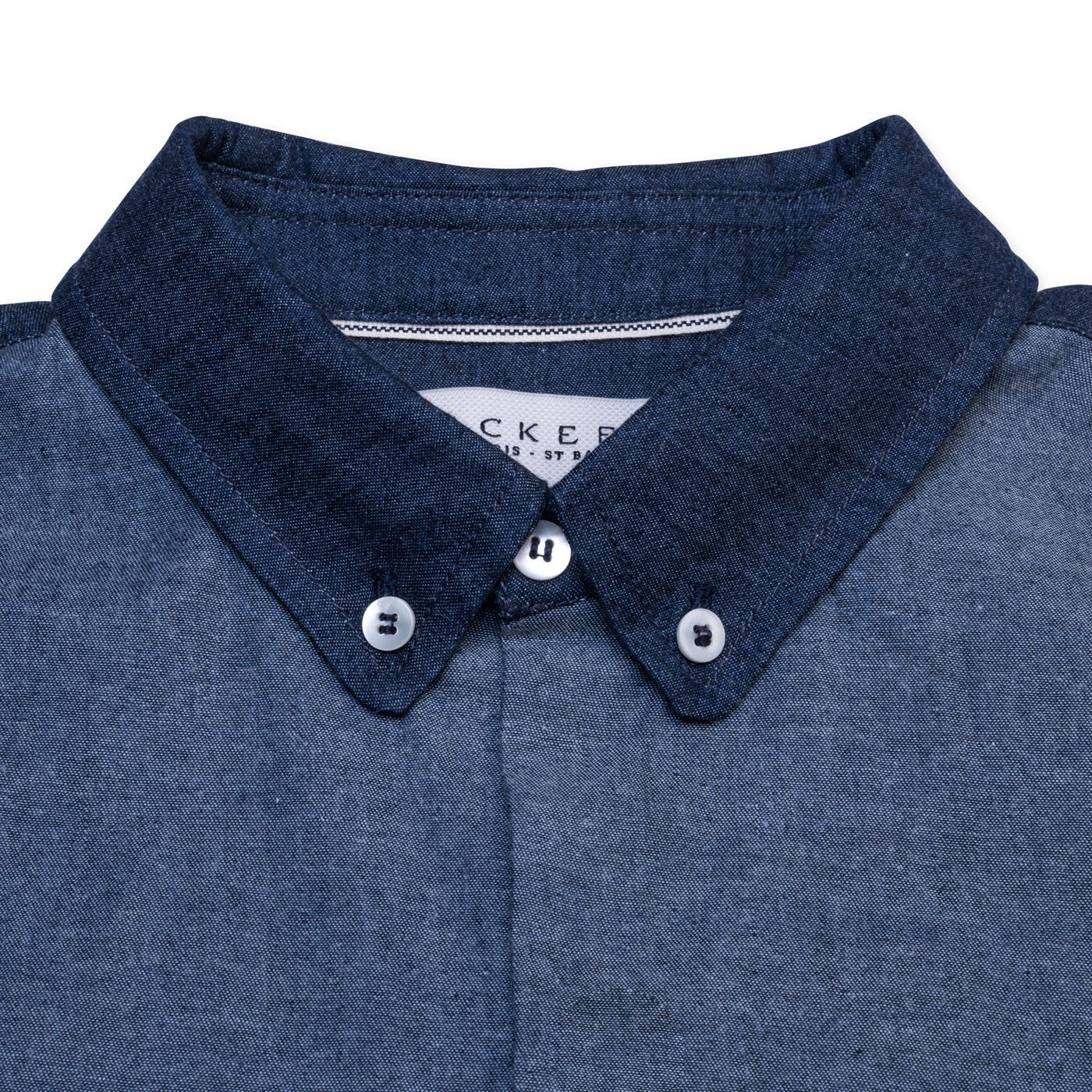MACKEENE Shirts - Germain Col - Denim