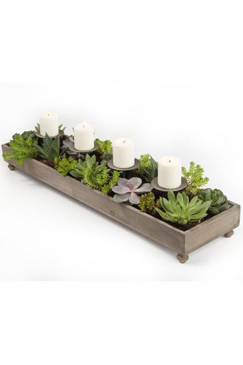 4 Candle Centerpiece Planter