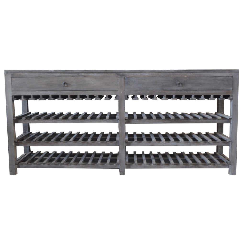 A&B Home Rhodes Cafe Wood Wine Rack With Drawers