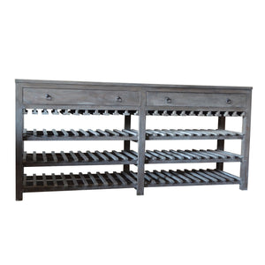 A&B Home Rhodes Cafe Wood Wine Rack With Drawers