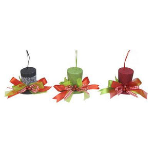 A&B Home Hat Christmas Ornaments - 3Pc/Box - Set Of 4