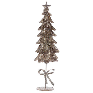 A&B Home Christmas Decor Mesh Ruffle Topiary - Set Of 2
