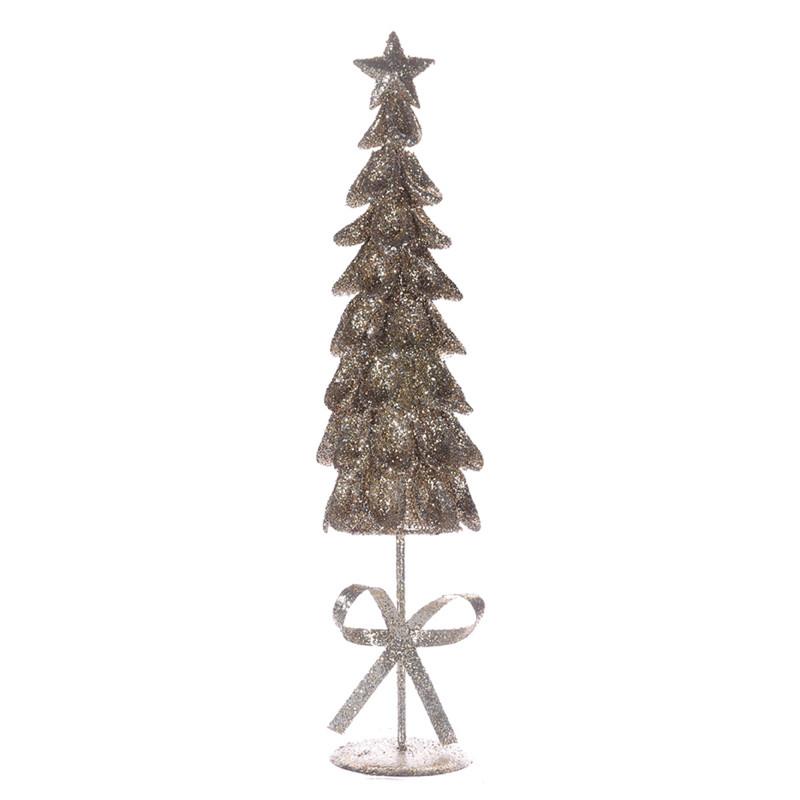 A&B Home Christmas Decor Mesh Ruffle Topiary - Set Of 2
