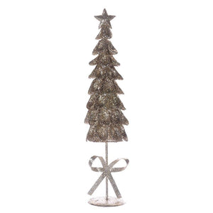 A&B Home Christmas Decor Mesh Ruffle Topiary - Set Of 2