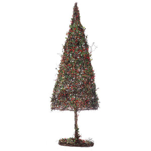A&B Home Christmas 24" H Grassy/Pip Berry Tree - Set Of 2