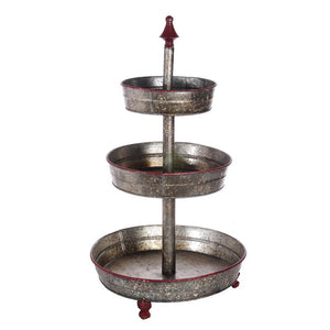 A&B Home Galvanized 3-Tier Basket