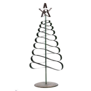 A&B Home Christmas Decor Metal Ribbon Tree - Set Of 2