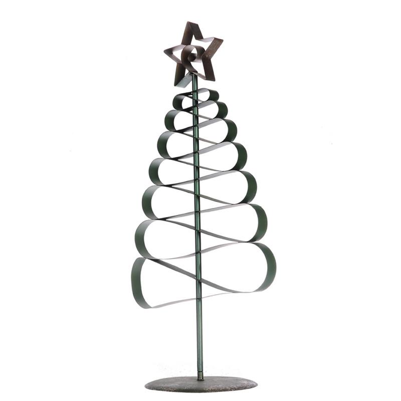 A&B Home Christmas Decor Metal Ribbon Tree - Set Of 2