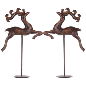 A&B Home Holiday Decor Flying Deer - Set of 2