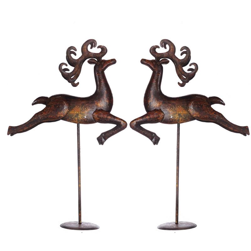 A&B Home Holiday Decor Flying Deer - Set of 2