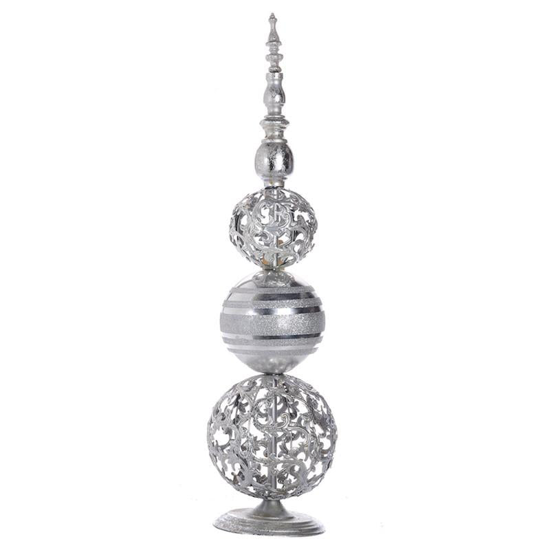 A&B Home Holiday 30" H Ball Topiary - Set Of 2