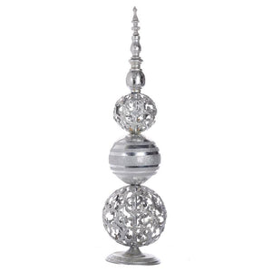 A&B Home Holiday 30" H Ball Topiary - Set Of 2