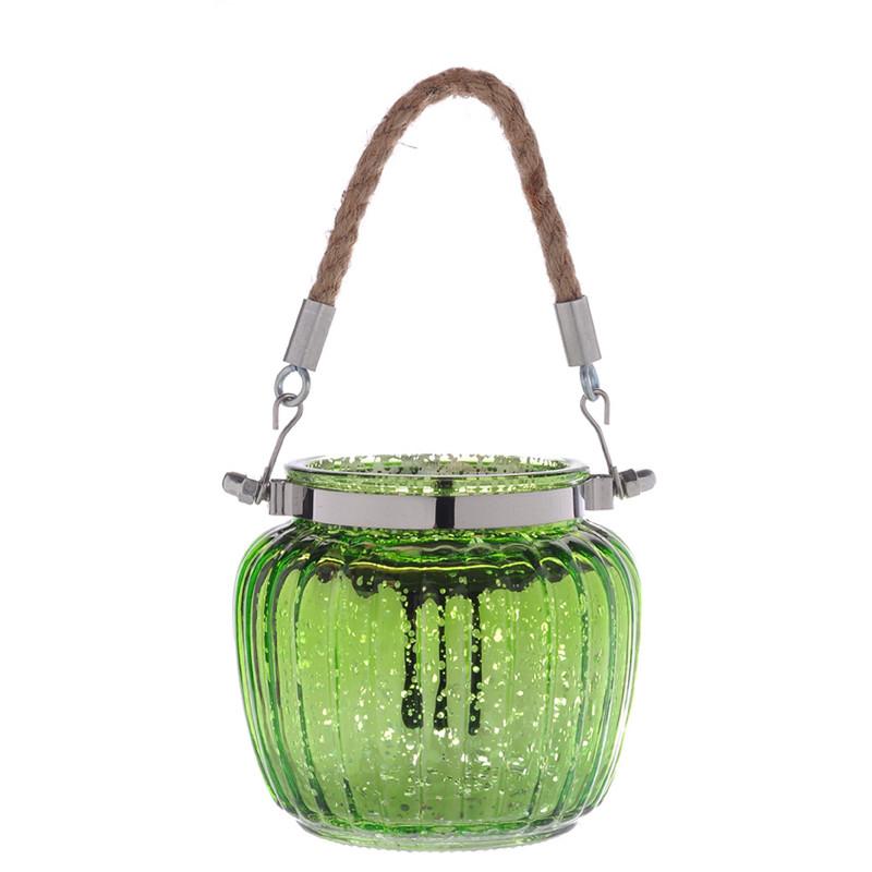 A&B Home Shiny Stripe Holiday Candle Holder - Set Of 6