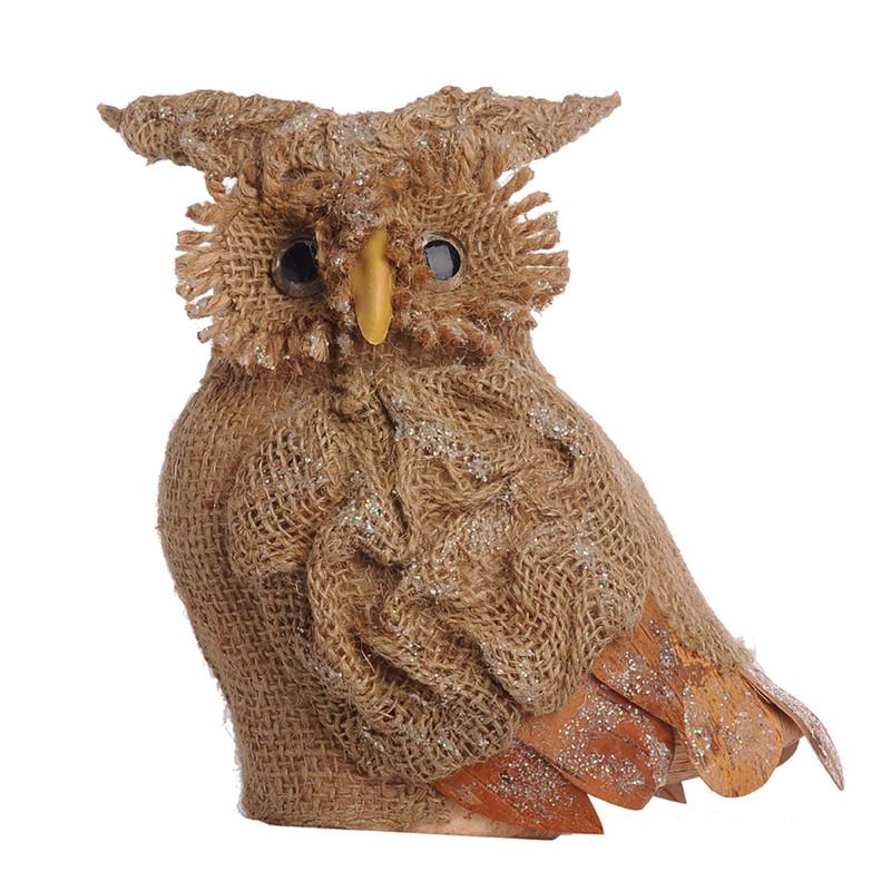 A&B Home Holiday Burlap Owl - Set Of 2