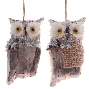 A&B Home Hanging Owl Christmas Ornaments - 2 Asst Pc/Box - Set of 12
