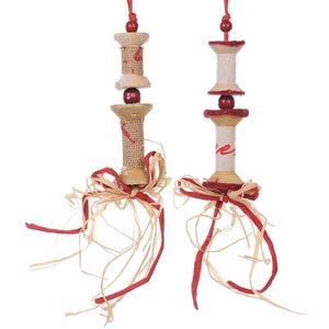 A&B Home Spool Christmas Ornaments - 2Pc/Box - Set Of 3