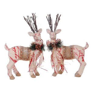 A&B Home Holiday Decor Standing Deer - Set of 2 (Asst)