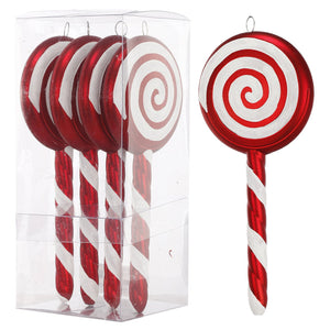A&B Home Pepper Mint Christmas Ornaments - 4Pc/Box - Set Of 3