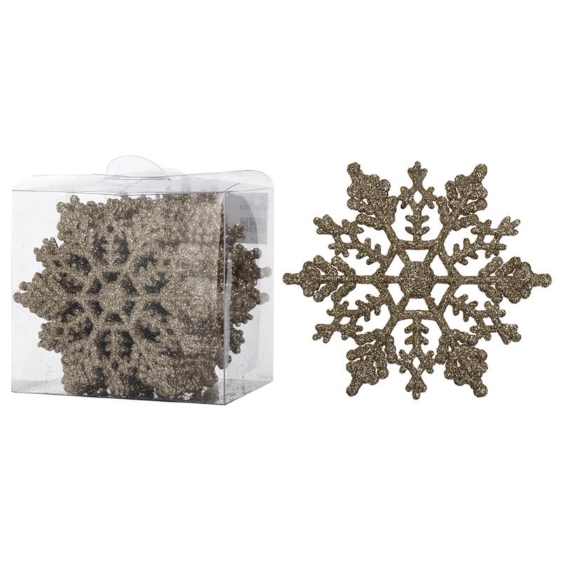 A&B Home Snowflake Christmas Ornaments - 24Pc/Box - Set of 6