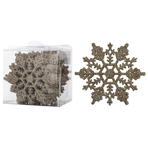 A&B Home Snowflake Christmas Ornaments - 24Pc/Box - Set of 6