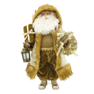 A&B Home Christmas Elegant Santa Hold a Wreath