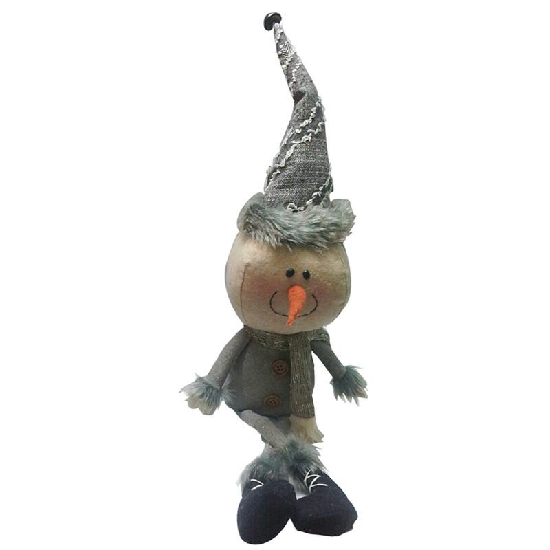 A&B Home Holiday Sitting Snowman - Grey  - Set Of 2
